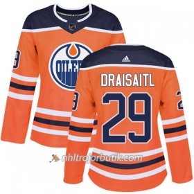 Dame Ishockey Edmonton Oilers Tröja Leon Draisaitl 29 Adidas 2017-2018 Orange Authentic